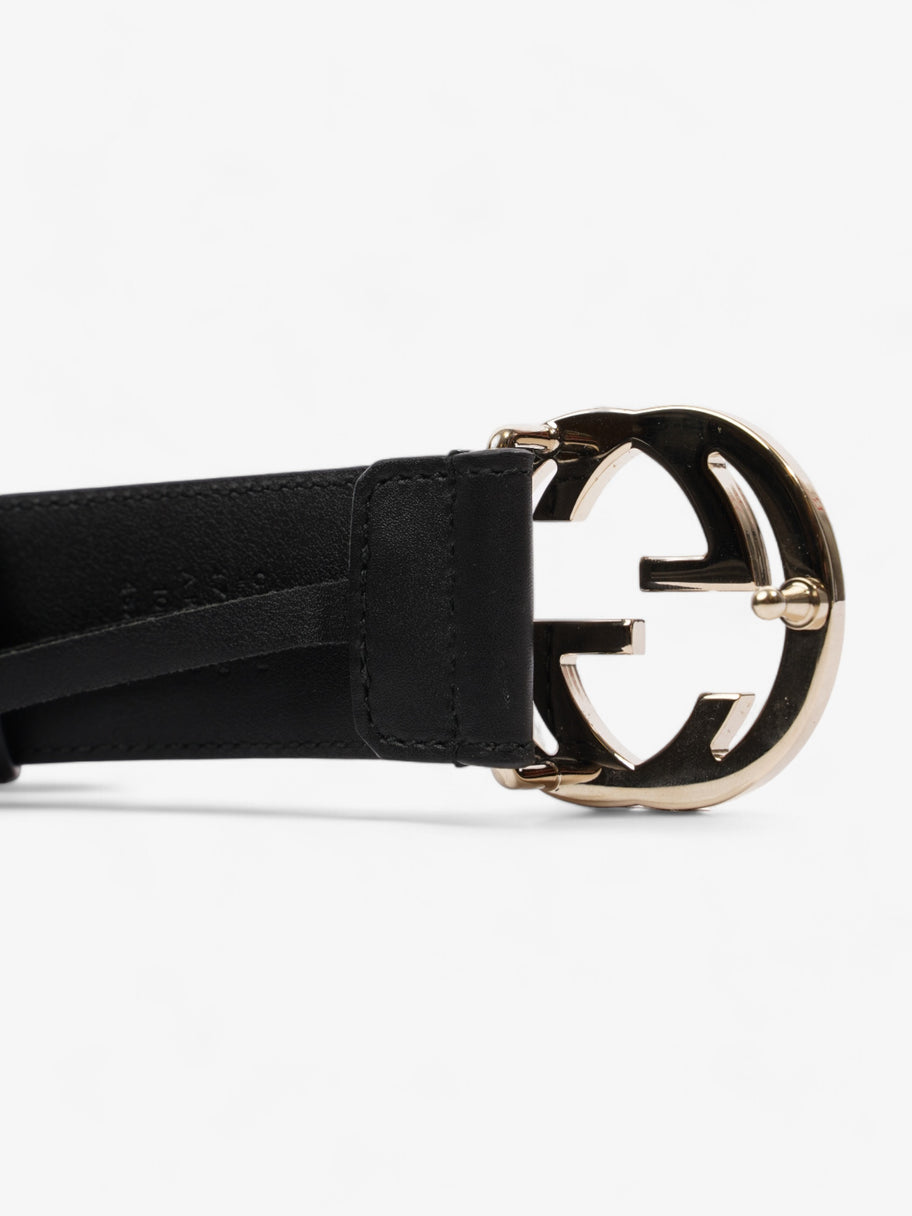 Gucci Interlocking G Belt Black / Gold Leather 100cm / 40