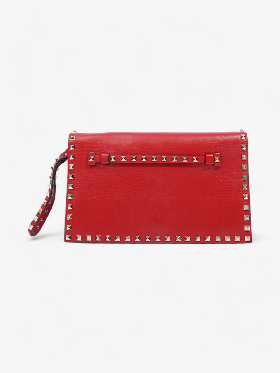 Valentino Rockstud Wristlet Red Leather Image 4