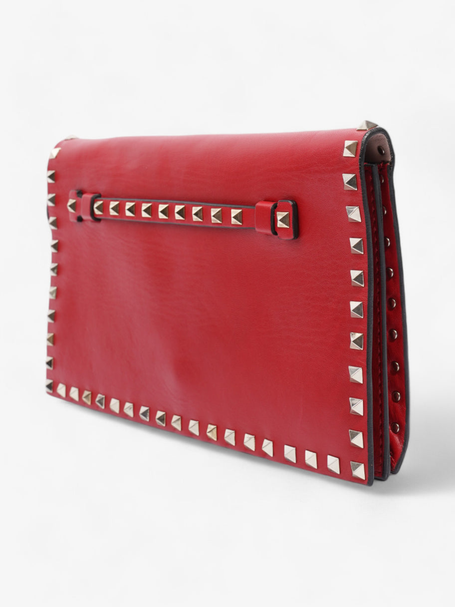 Valentino Rockstud Wristlet Red Leather Image 3