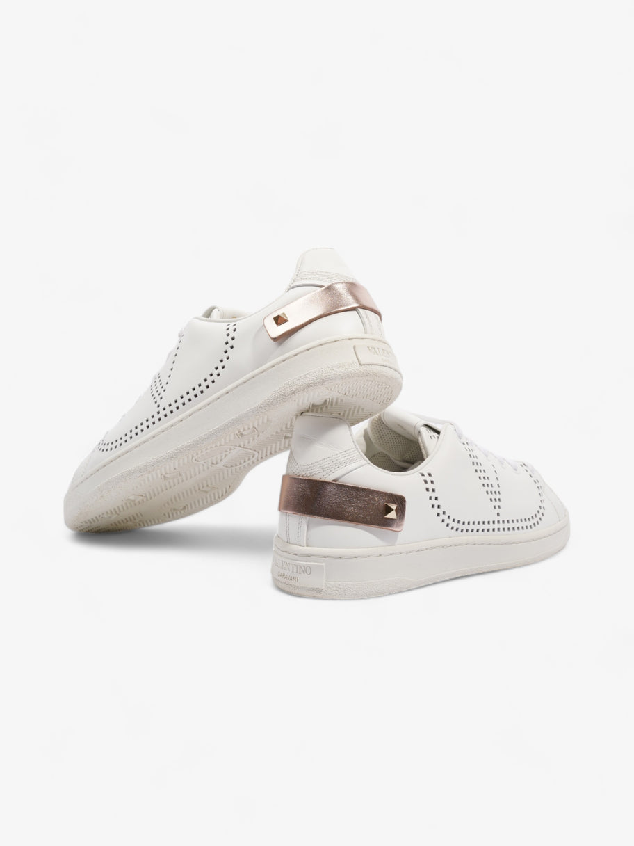 Valentino Backnet Sneakers White / Rose Gold Tab Leather EU 40 UK 7 Image 9