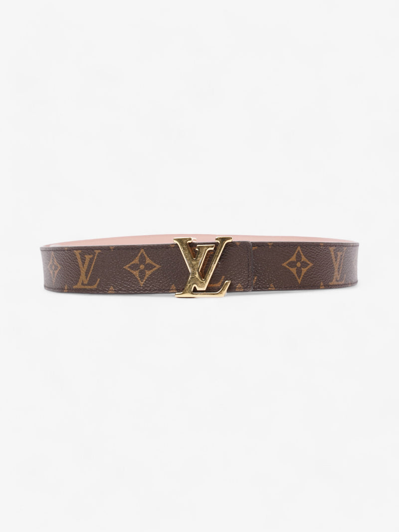  Louis Vuitton LV Initiales Reversible Belt Monogram / Rose Ballerine Coated Canvas 80cm / 32