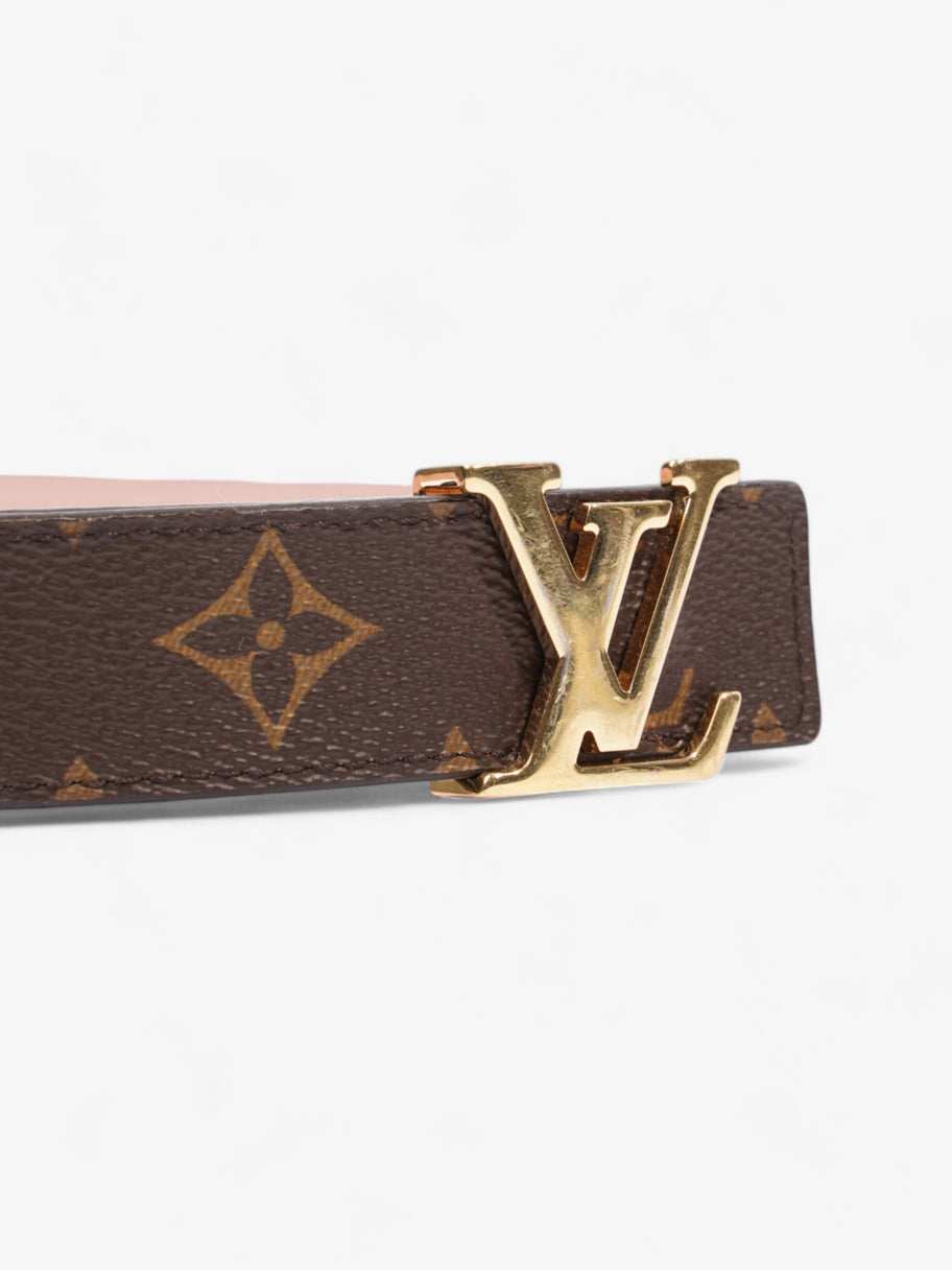 Louis Vuitton LV Initiales Reversible Belt Monogram / Rose Ballerine Coated Canvas 80cm / 32