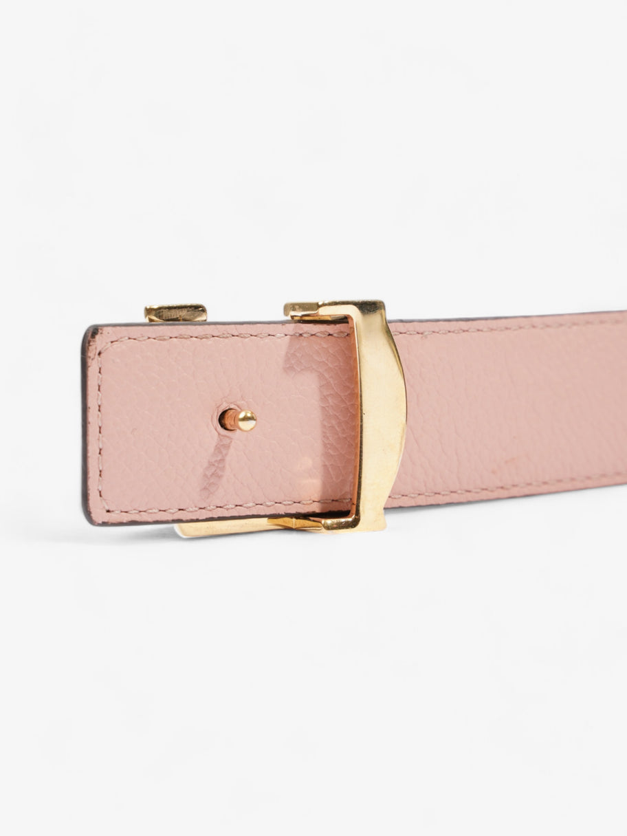 Louis Vuitton LV Initiales Reversible Belt Monogram / Rose Ballerine Coated Canvas 80cm / 32