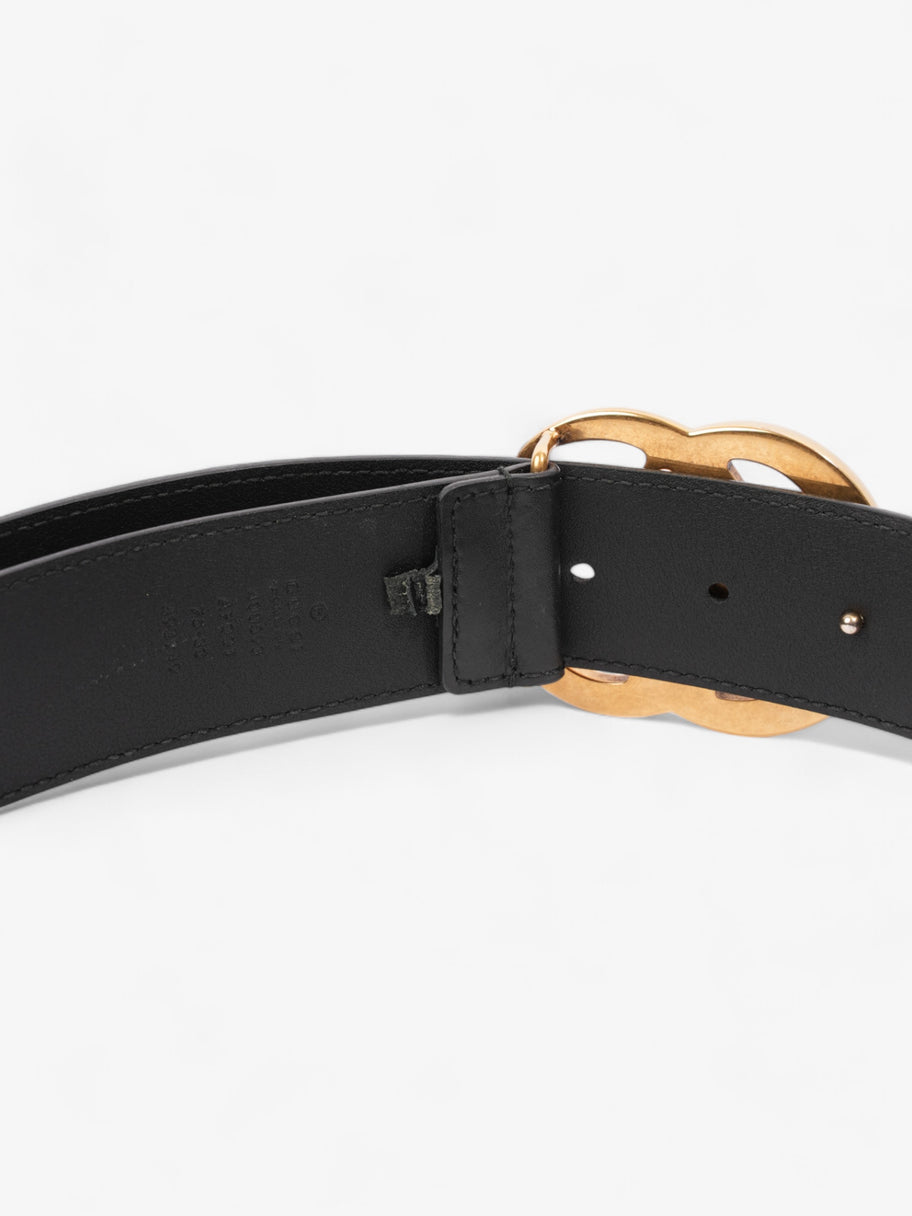 Gucci GG Marmont 2015 Re-Edition Wide Belt Black / Gold Leather 75cm / 30