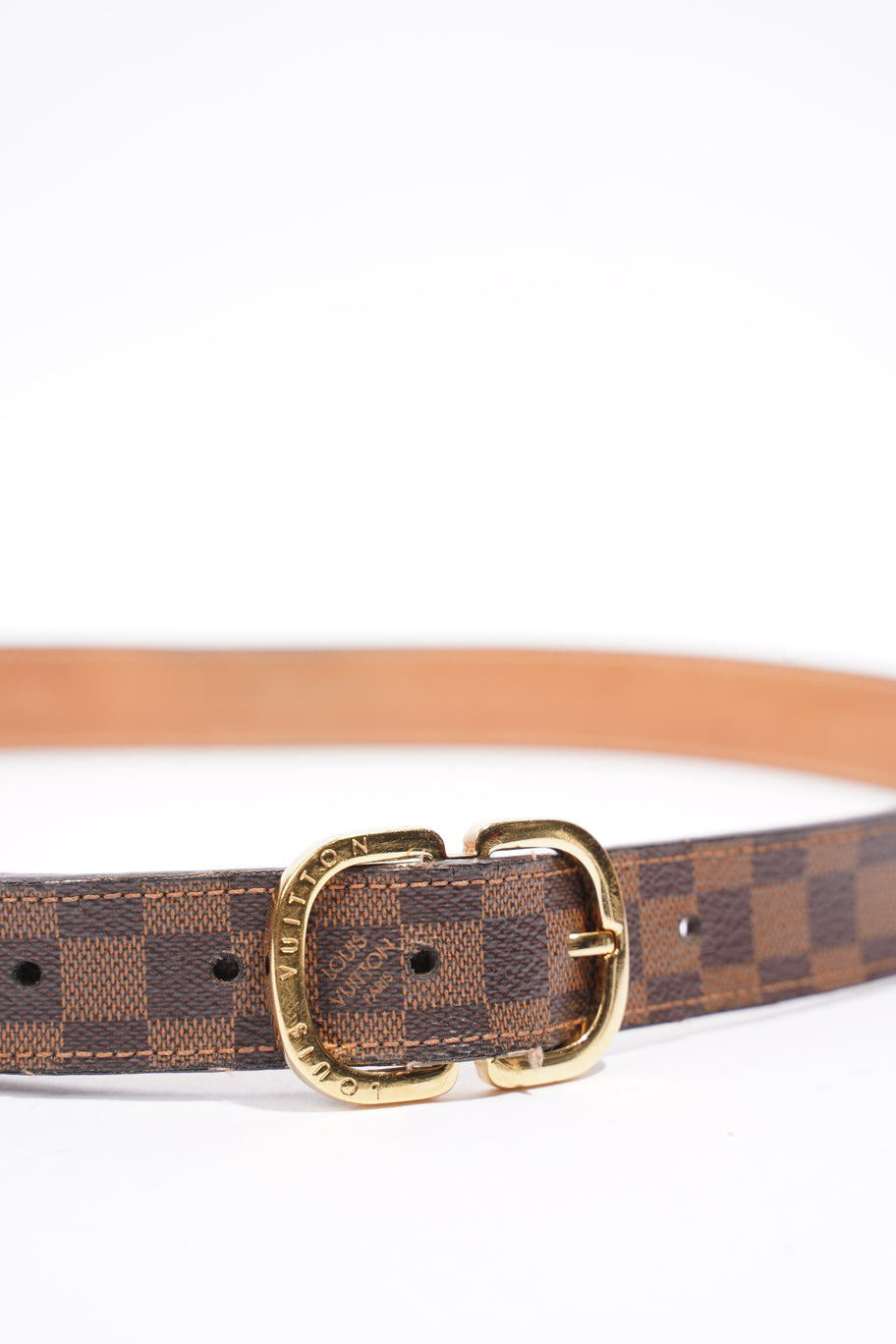 Trunk Buckle Mini Belt Damier Ebene Coated Canvas 80cm 32