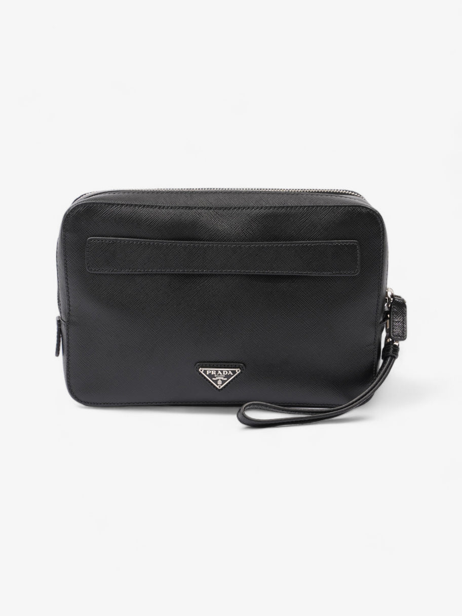 Prada Zipped Clutch Black Saffiano Leather Image 1