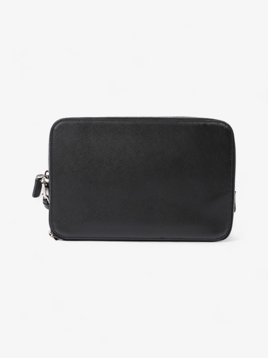 Prada Zipped Clutch Black Saffiano Leather Image 3