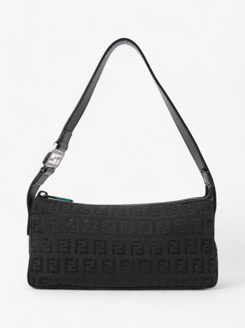  Fendi Zucca Shoulder Bag Black Canvas