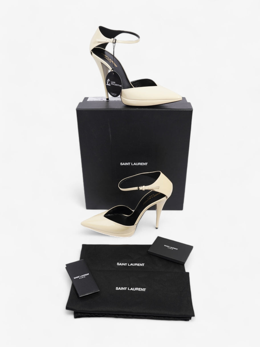 Saint Laurent Zizi 110mm Ecru Patent Leather EU 40 UK 7 Image 9