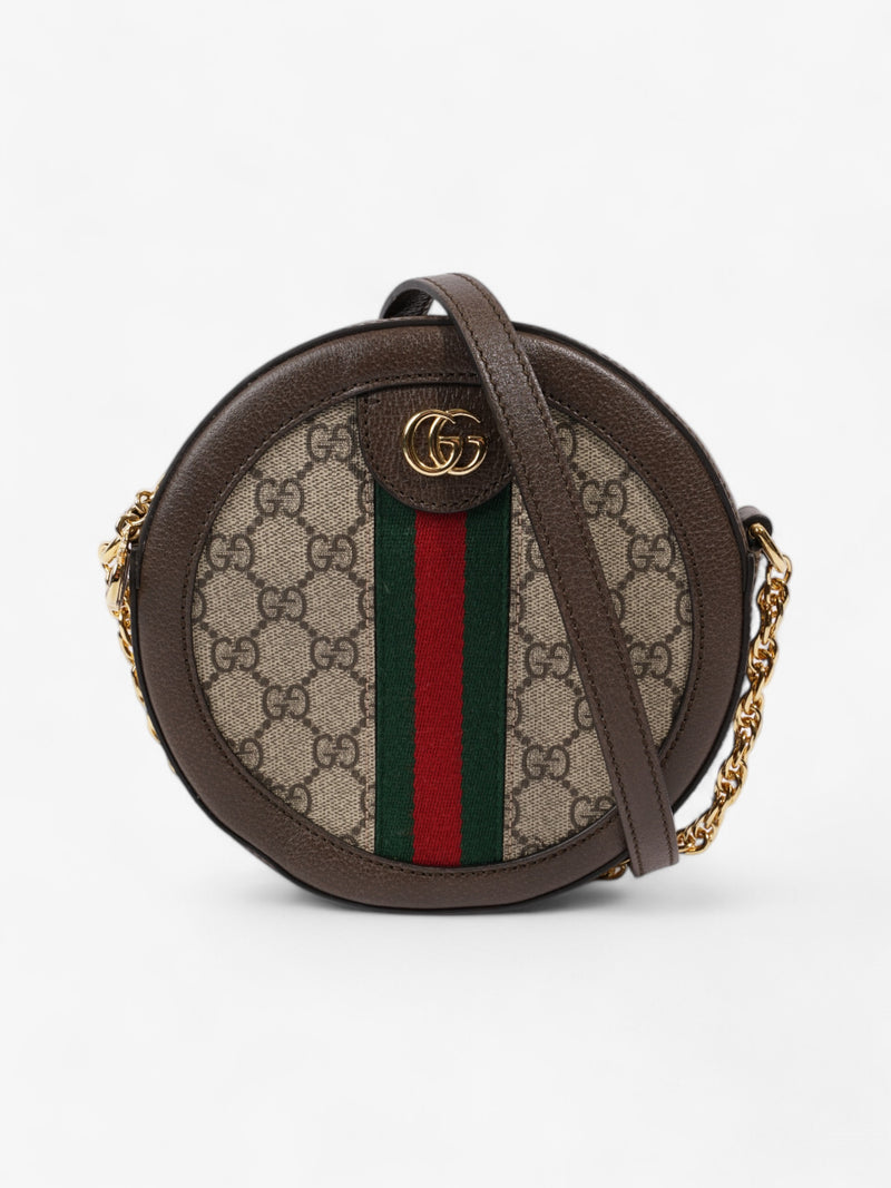  Gucci Ophidia GG Round GG Supreme / Green / Red Canvas Mini