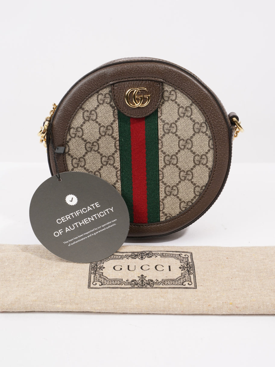 Gucci Ophidia GG Round GG Supreme / Green / Red Canvas Mini Image 9