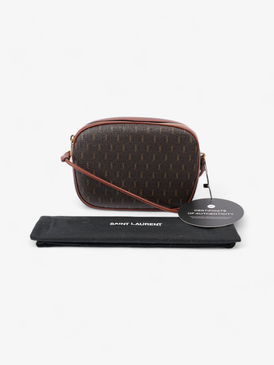 Saint Laurent Le Monogramme Camera Brown Coated Canvas Image 10