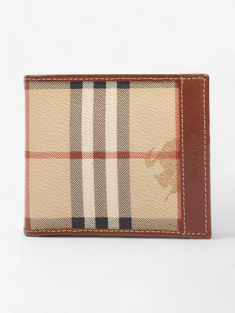 Burberry Bifold Wallet Haymarket Check Coated Canvas Image 1