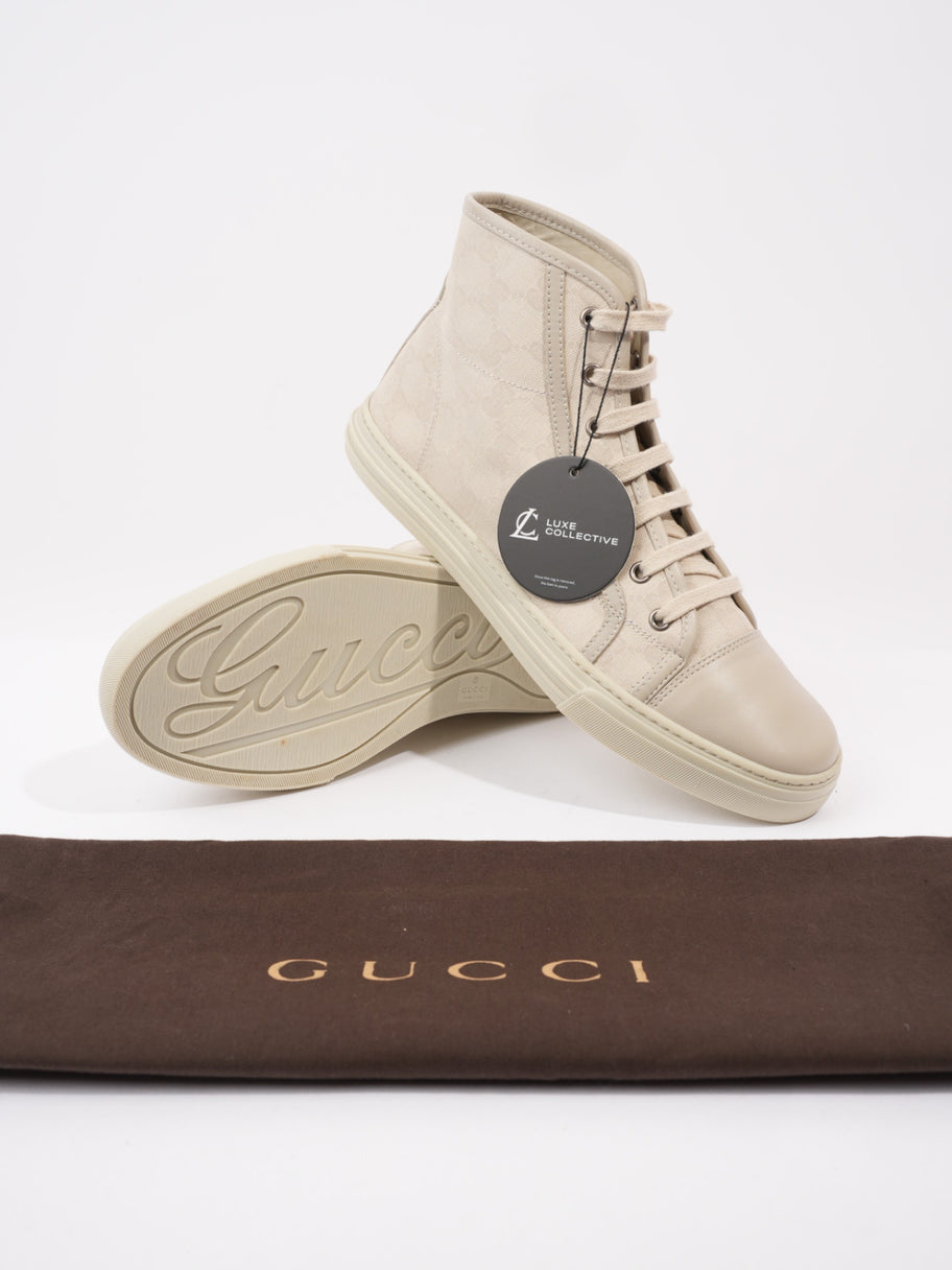 Gucci GG Monogram High-Top Sneakers Beige  Canvas EU 40 UK 7 Image 10