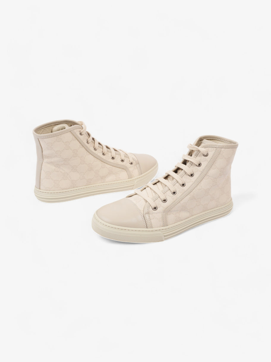 Gucci GG Monogram High-Top Sneakers Beige  Canvas EU 40 UK 7 Image 9