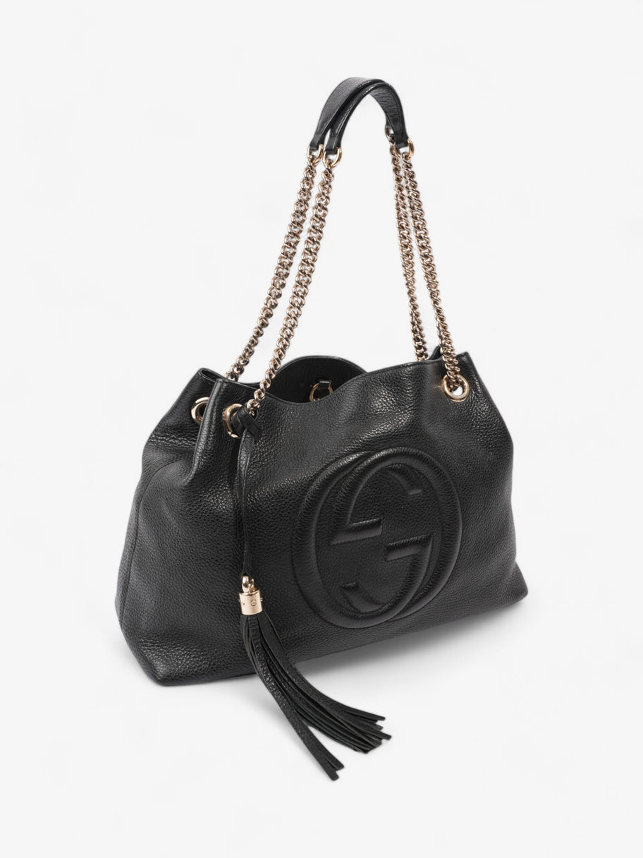 Gucci Soho Chain Tote Black Leather Image 7