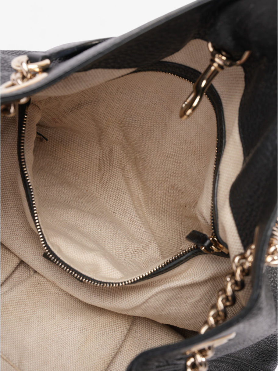 Gucci Soho Chain Tote Black Leather Image 8