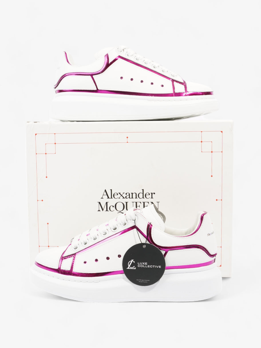 Alexander McQueen Oversized Sneakers White / Metallic Pink Leather EU 39 UK 6 Image 10