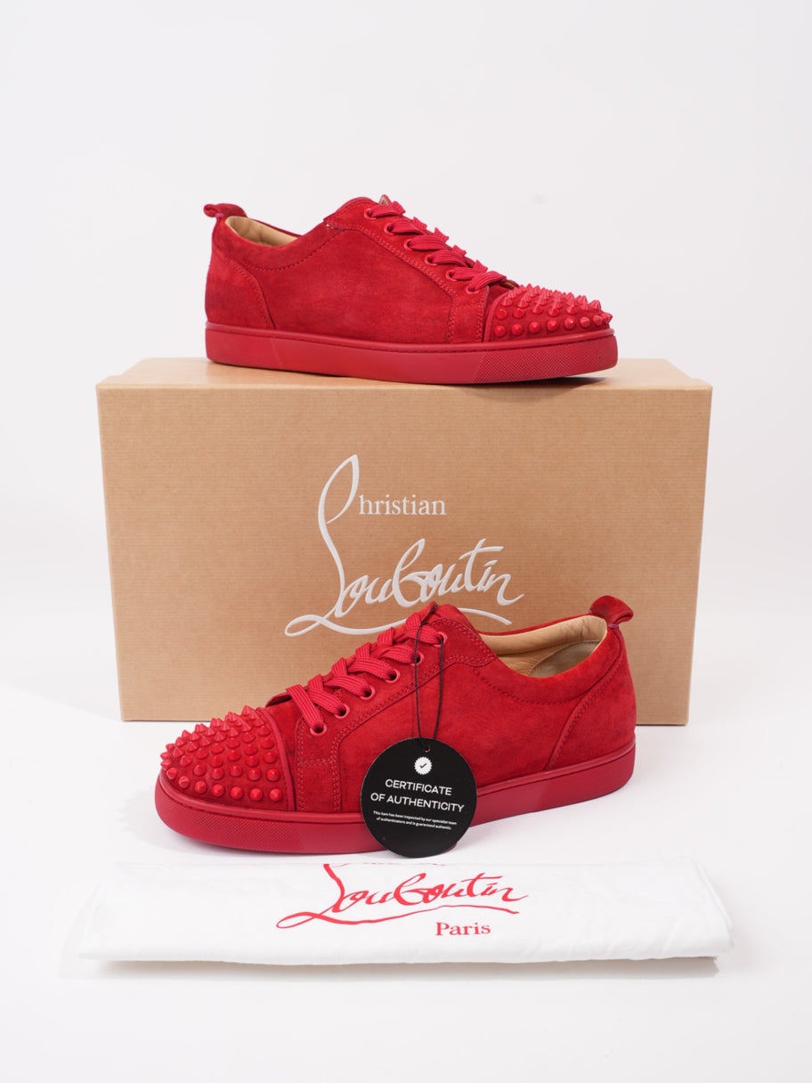 Christian Louboutin Louis Junior Spikes Red Suede EU 41 UK 7 Image 11