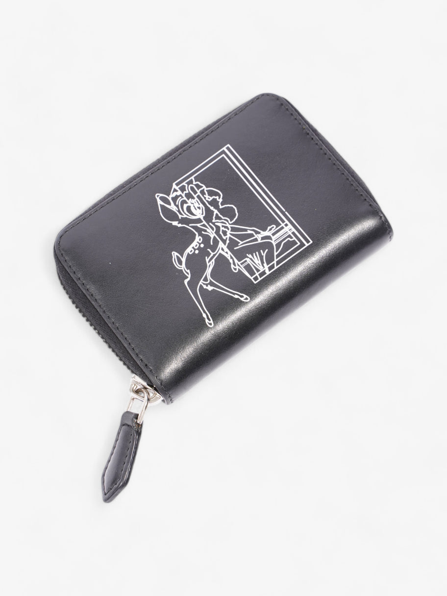 Givenchy Bambi Zip Around Wallet Black / White Leather Mini Image 3