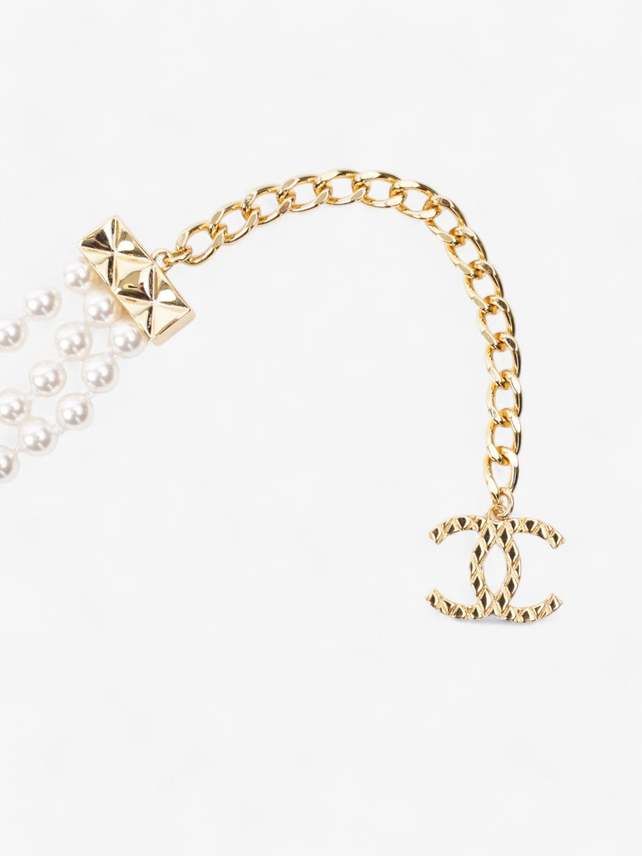 Chanel CC Pearl Chocker Pearl / Gold Faux Pearl Image 5