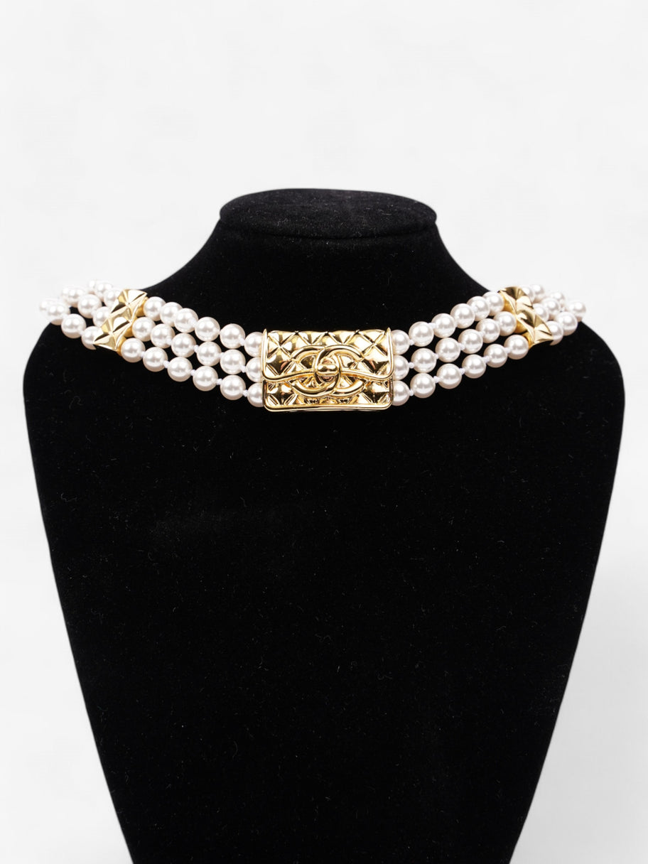 Chanel CC Pearl Chocker Pearl / Gold Faux Pearl Image 1