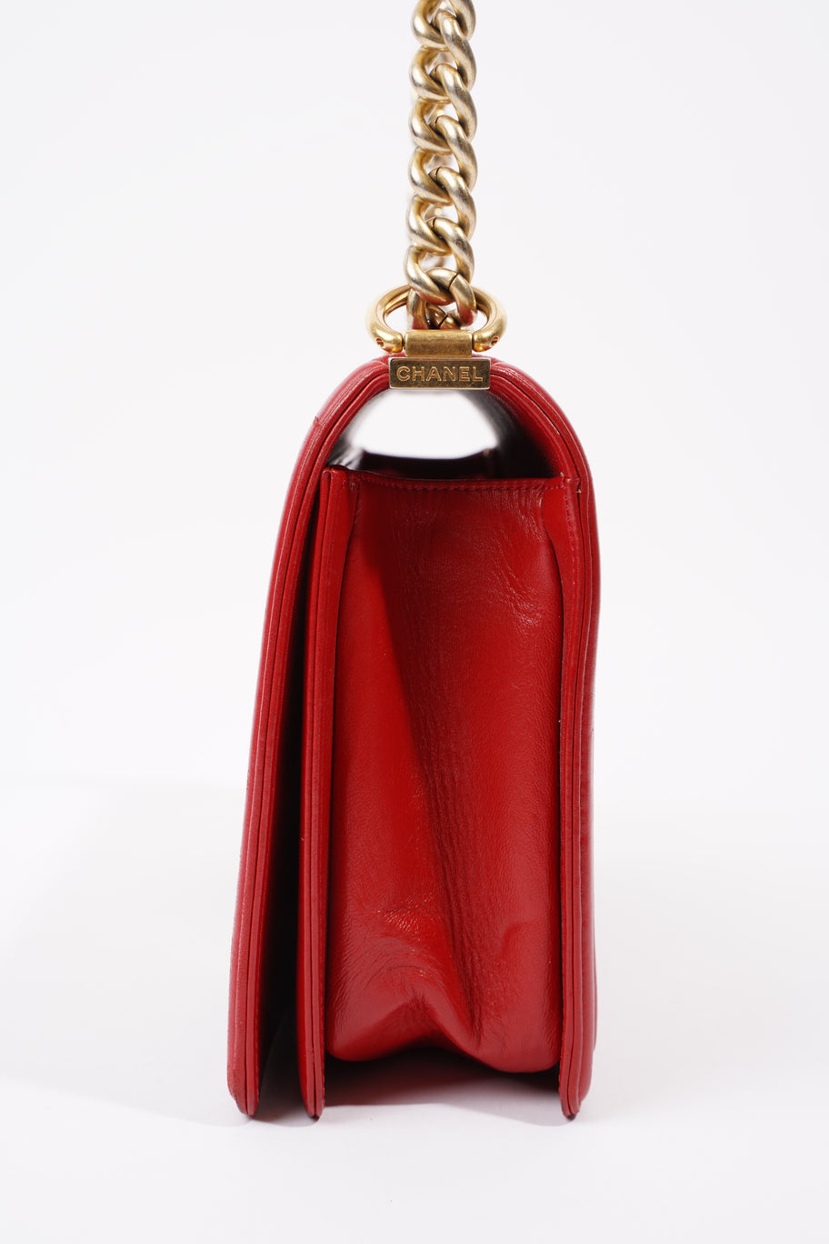Boy Bag Red Calfskin Leather Large Image 4