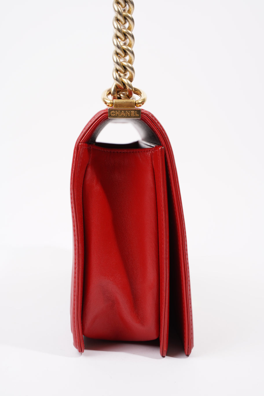 Boy Bag Red Calfskin Leather Large Image 6