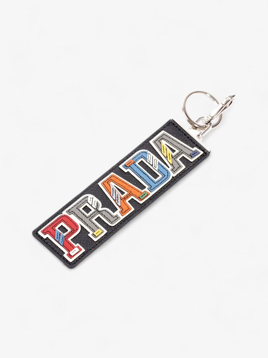 Prada Trick Pelle Key Ring Black / Multicoloured Saffiano Leather Image 5