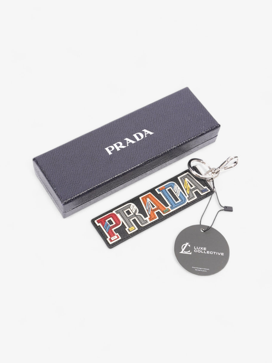 Prada Trick Pelle Key Ring Black / Multicoloured Saffiano Leather Image 6