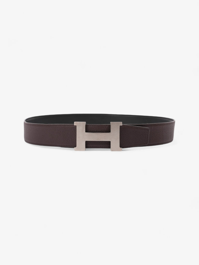  Hermes H Belt Buckle Reversible Brown / Black Leather 114cm