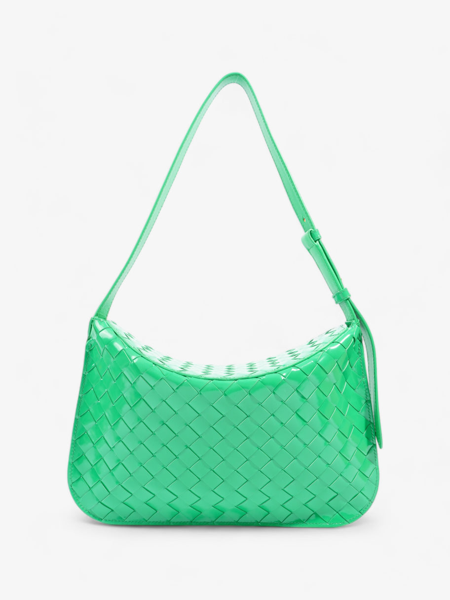 Bottega Veneta Intrecciato Cradle Fold Over Bag Green Calfskin Leather Image 1