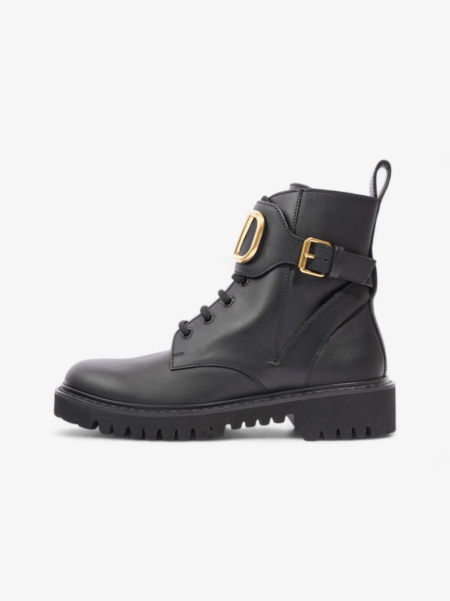 Valentino V Logo Boots Black / Gold Leather EU 37 UK 4 Image 5