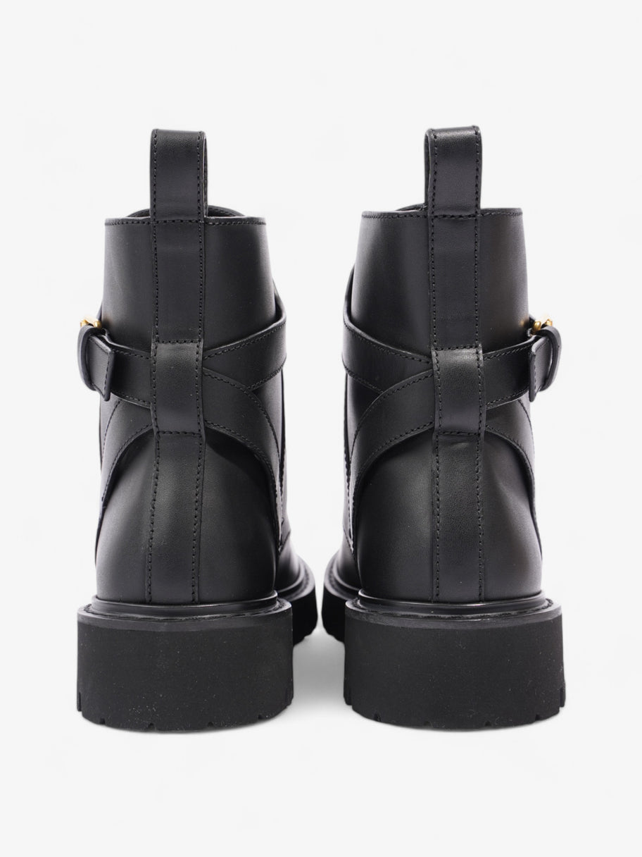 Valentino V Logo Boots Black / Gold Leather EU 37 UK 4 Image 6