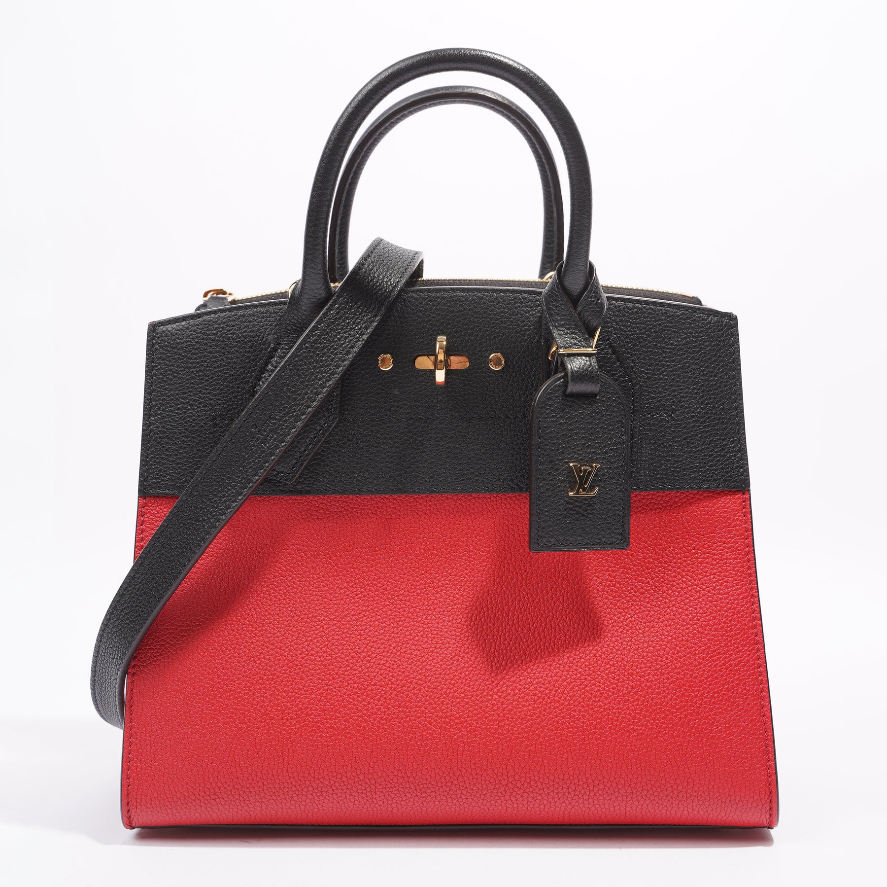 Louis Vuitton City Steamer Red / Black Leather PM – Luxe Collective