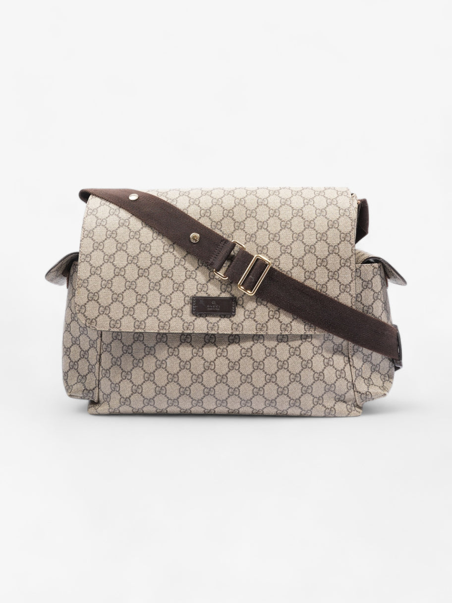 Gucci Baby Changing Bag Beige And Ebony GG Supreme Coated Canvas Image 1