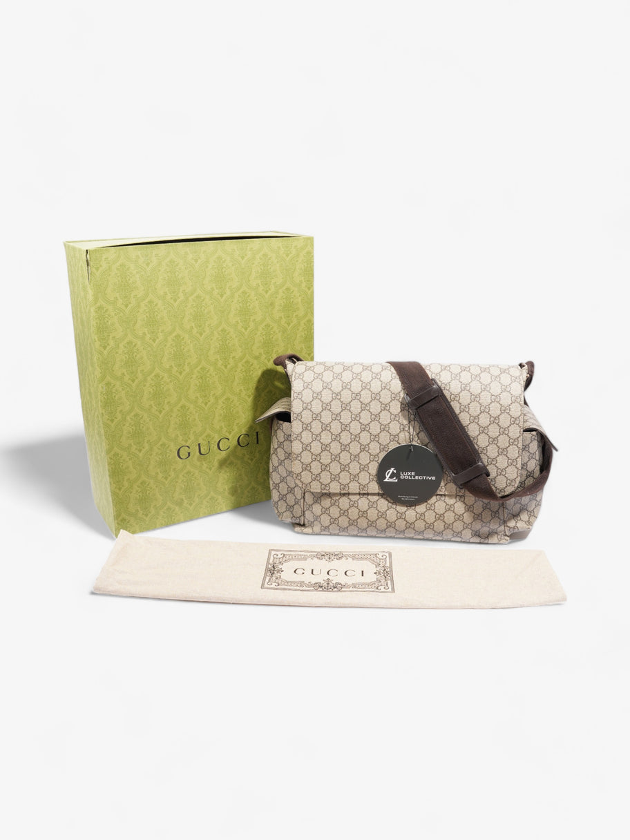 Gucci Baby Changing Bag Beige And Ebony GG Supreme Coated Canvas Image 11