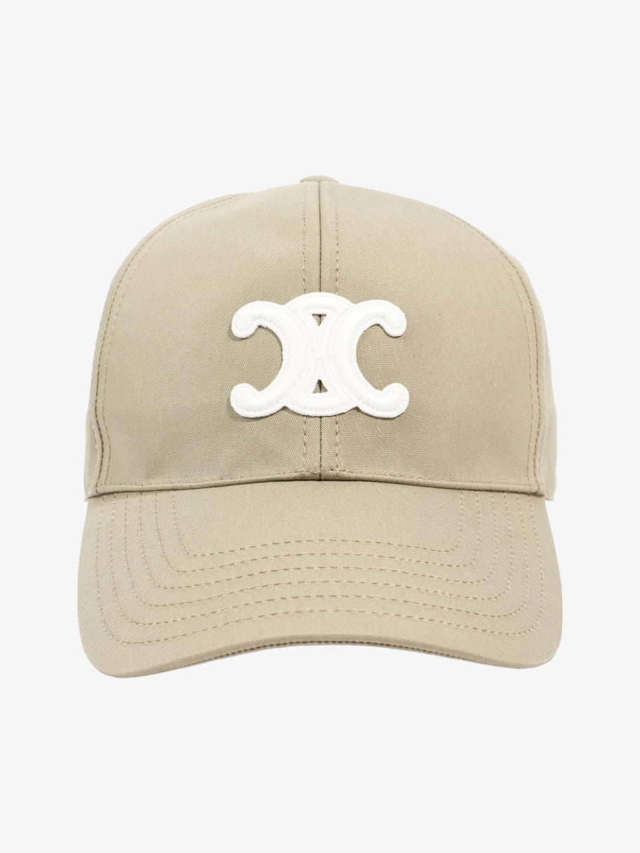 Celine Triomphe Baseball Cap Khaki Cotton Large Image 1