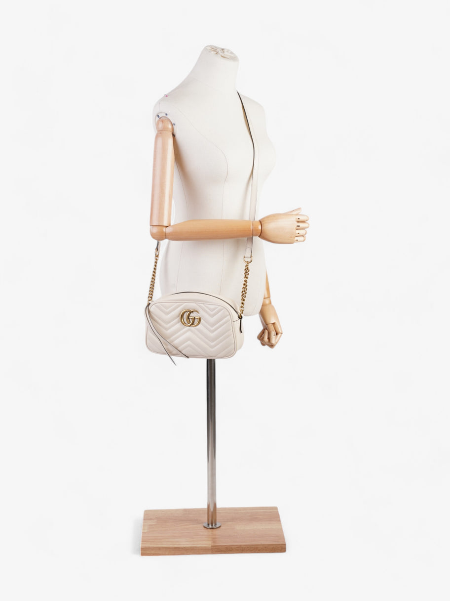 Gucci Marmont Zip White Matelasse Leather Small Image 2