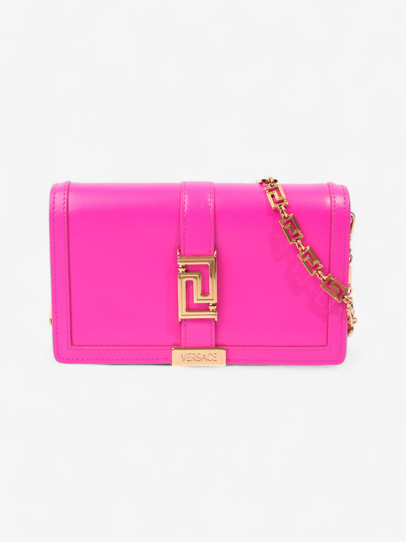  Versace Greca Goddess Hot Pink Calfskin Leather