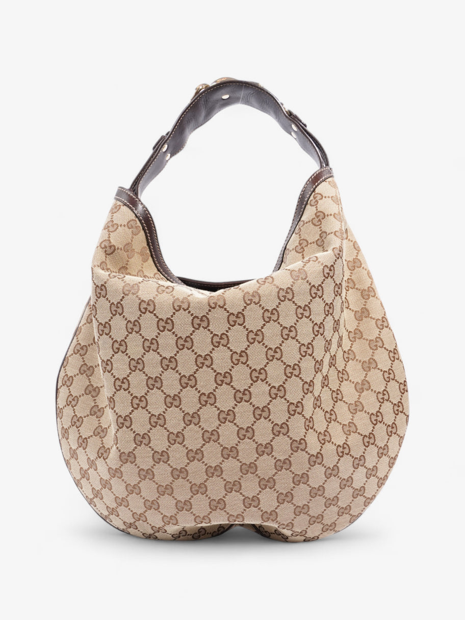 Gucci GG Hobo Beige And Ebony GG Supreme / Brown Canvas | Luxe Collective