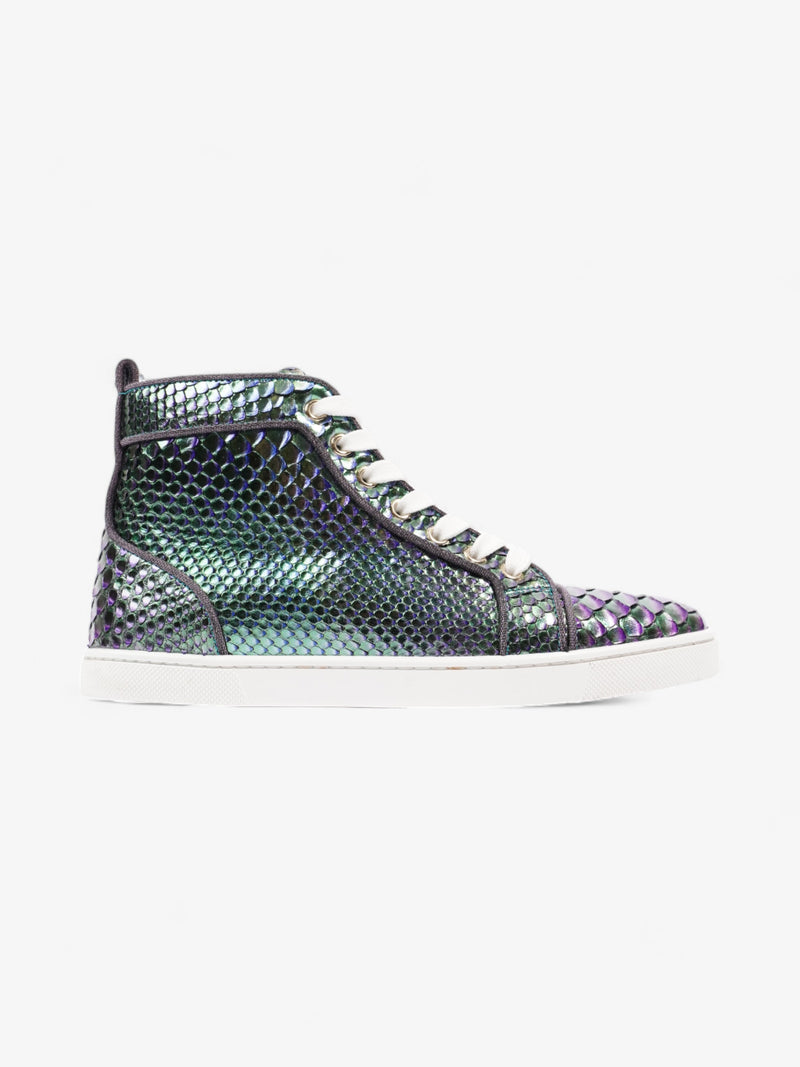  Christian Louboutin Bip Bip Orlato Flat Green / Purple Python EU 36 UK 3