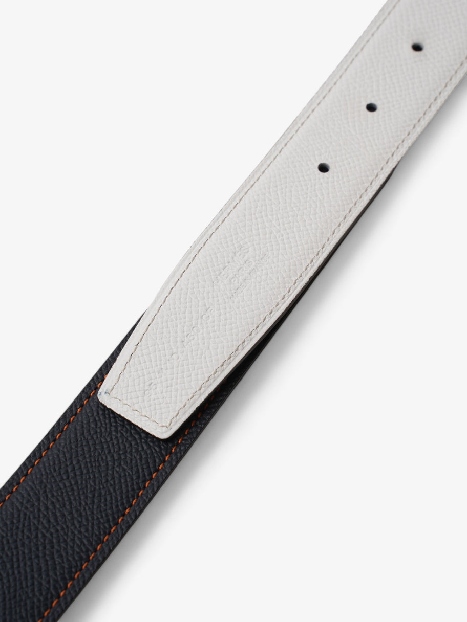 Hermes Reversible Leather Strap White / Blue Leather 95cm Image 3