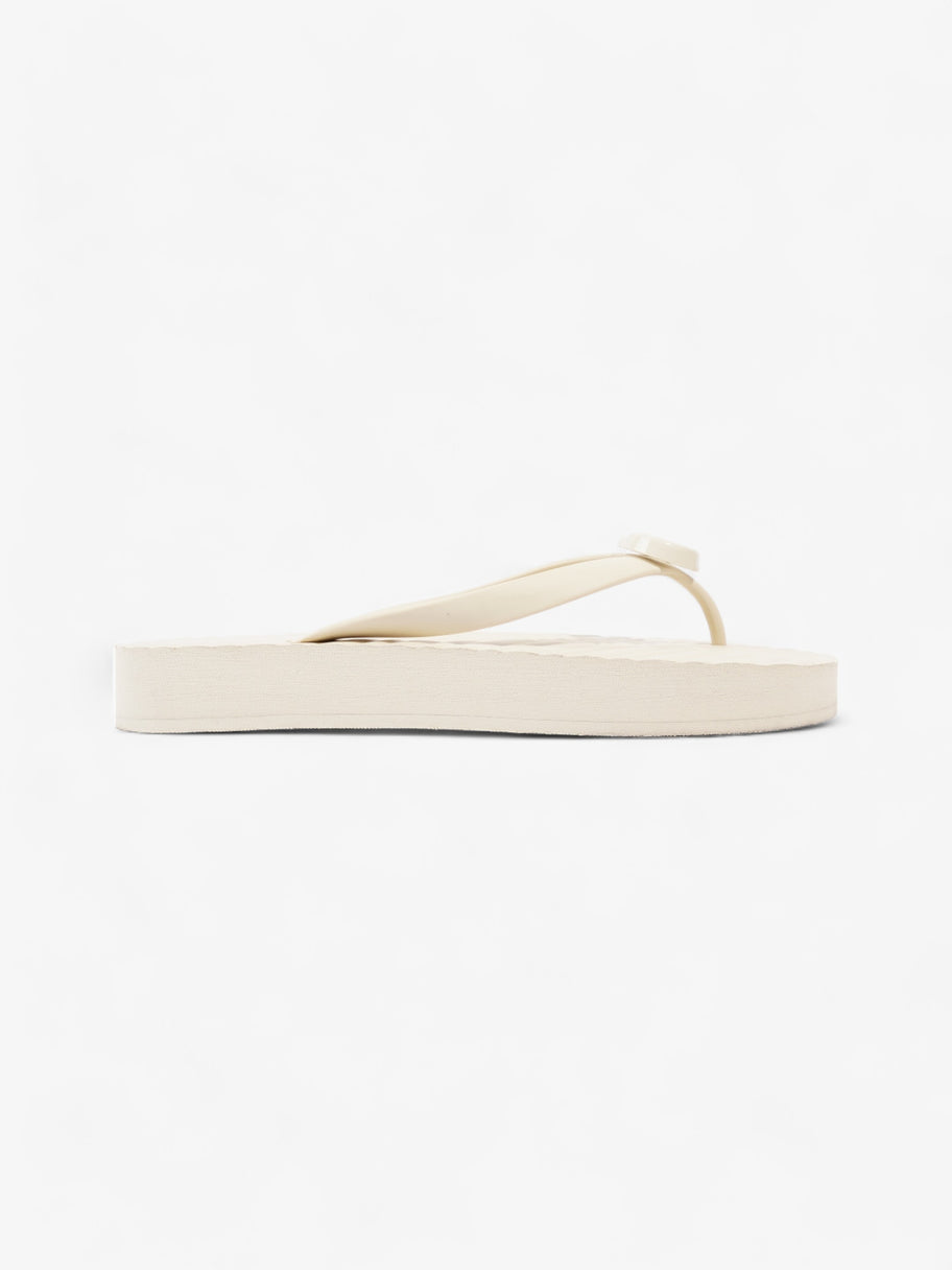 Gucci Marmont Thong Sandal Cream Rubber EU 42 UK 9 Image 1