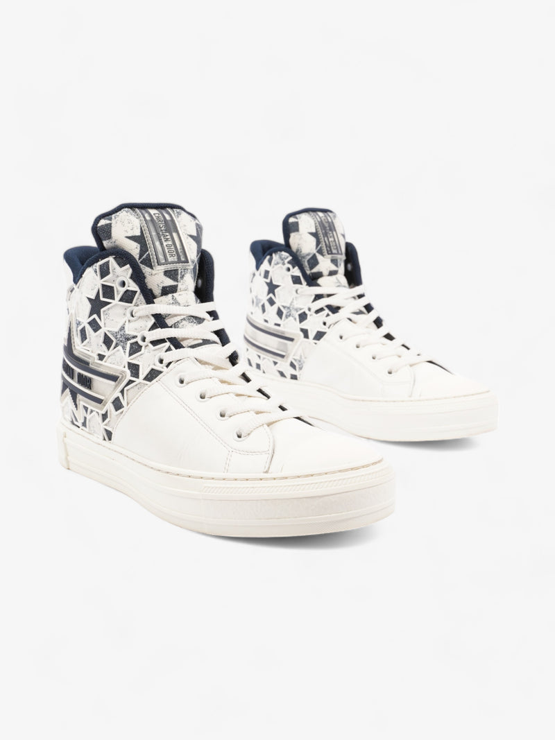  Walk'n'Dior Star Sneakers White / Navy Leather EU 41 UK 7