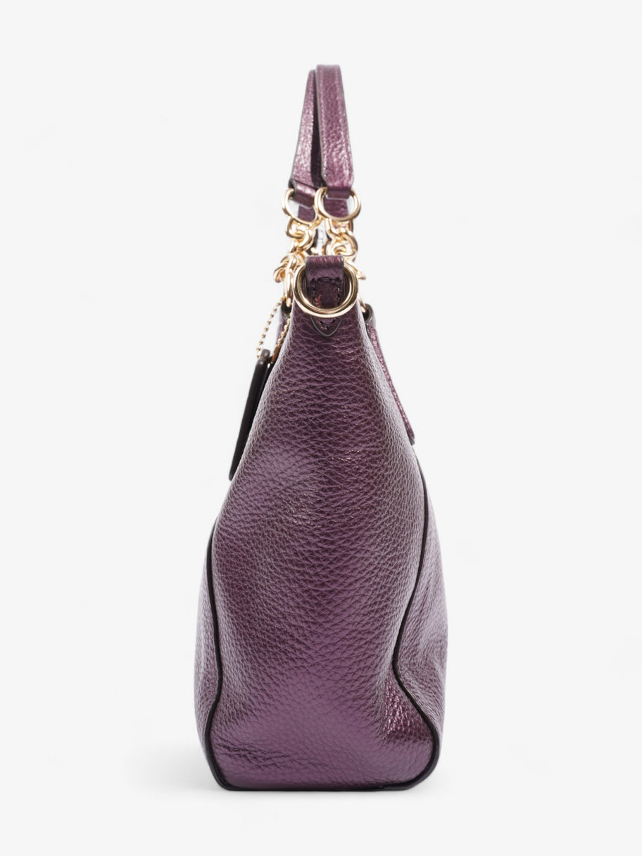 Coach Kelsey Chain Satchel Purple Leather Small Image 3