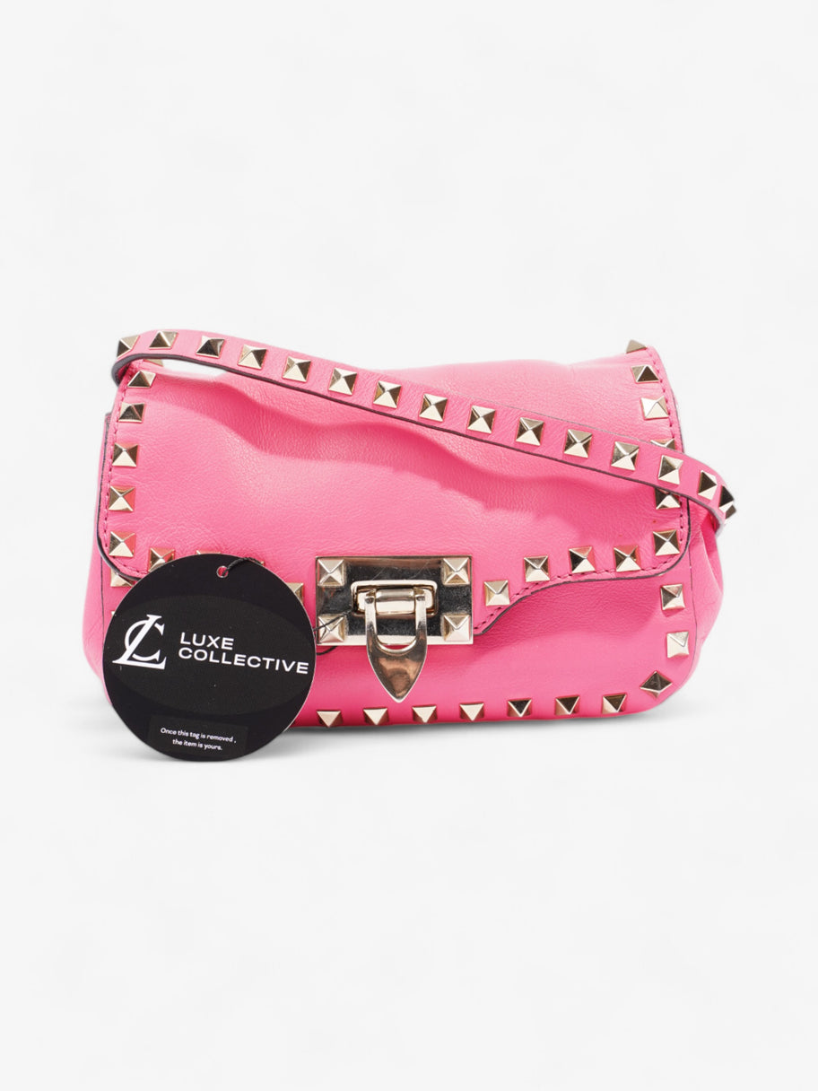 Valentino Rockstud Bag Neon Pink Leather Image 8