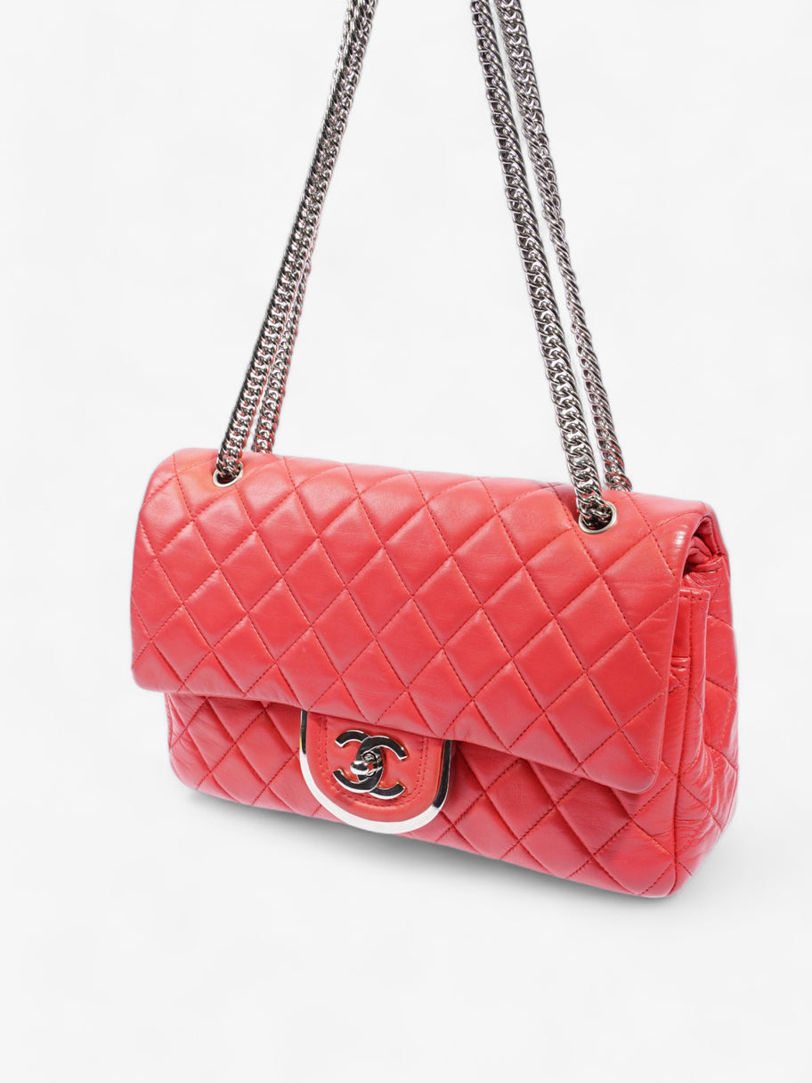 Icon Double Flap Coral Lambskin Leather Image 15