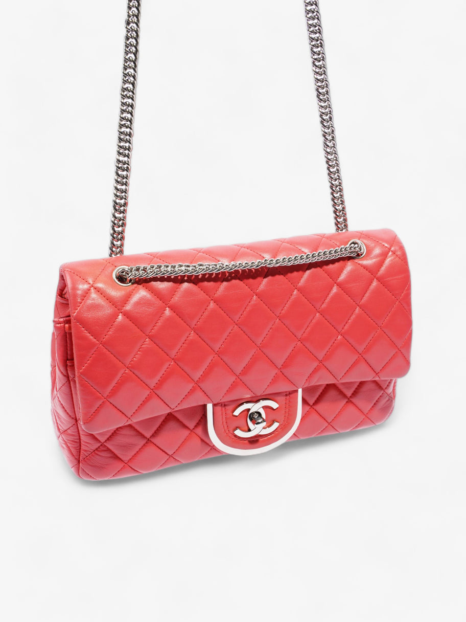 Icon Double Flap Coral Lambskin Leather Image 16