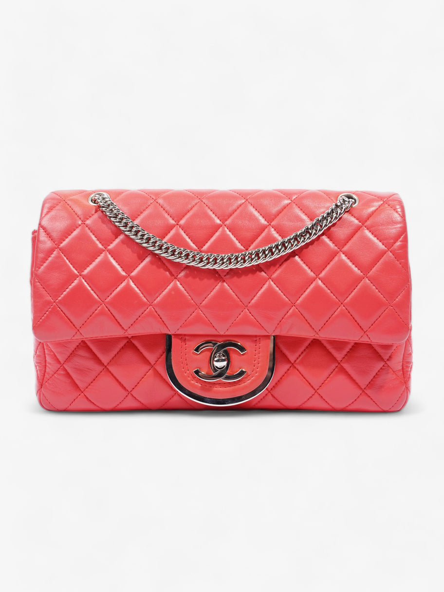Icon Double Flap Coral Lambskin Leather Image 1